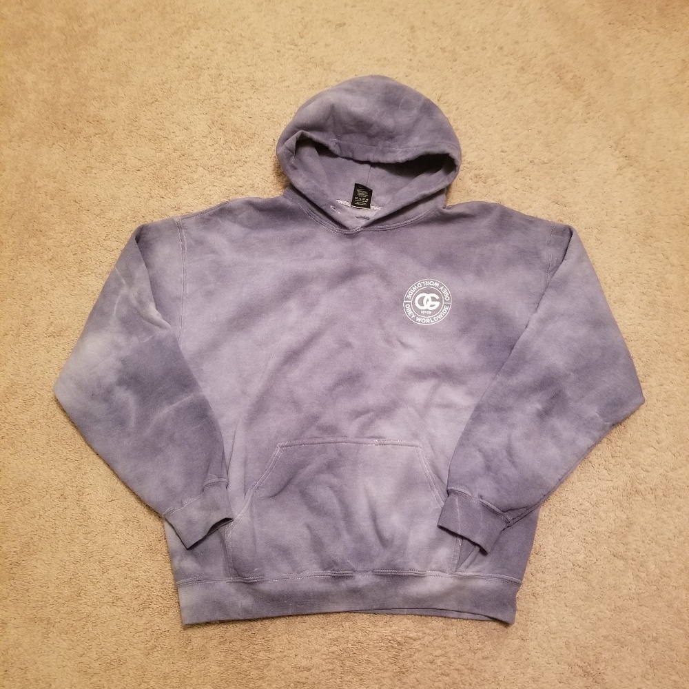 Obey Worldwide Hoodie Blue Periwinkle Tie Dye